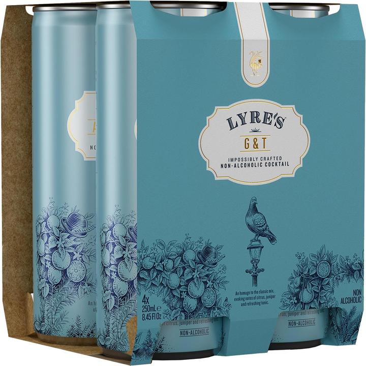 Immagine prodotto Lyre's G&T analcolico 4 x 250 ml (4 x 250 ml)