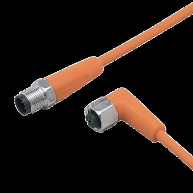 Actual product image IFM Connecting cable ger/gew. M12 4p gold-plated EVT050 - Cable - 5 m