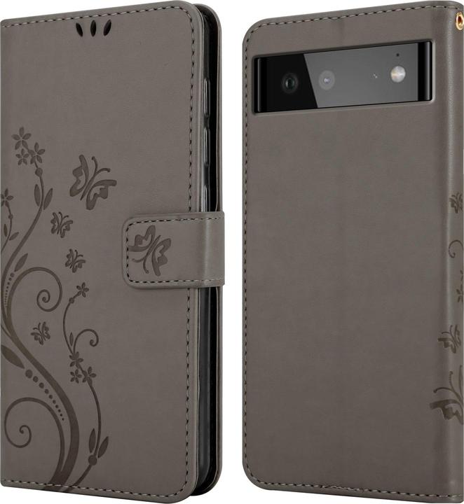 Actual product image Cadorabo Flower Book cover (Google Pixel 6a)