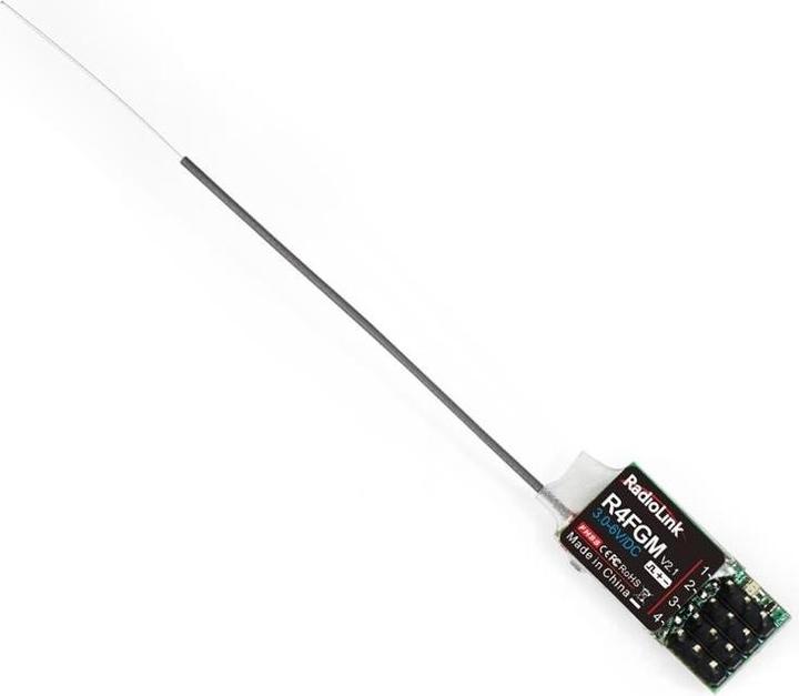 Actual product image RadioLink Receiver R4FGM mini with gyro 4-channel, range of application