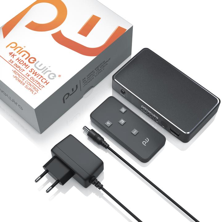 Actual product image Primewire 4K HDMI Switch with Remote Control