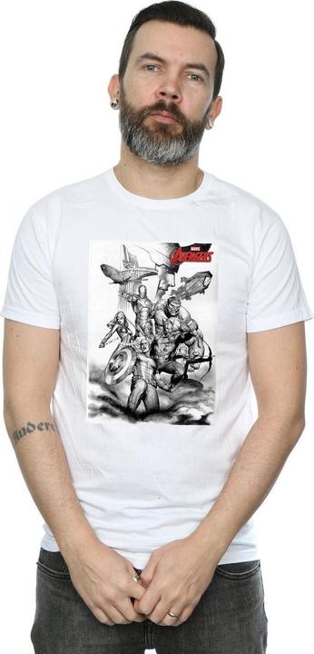 Image du produit Mens Avengers Assemble Team Sketch T-Shirt (L)