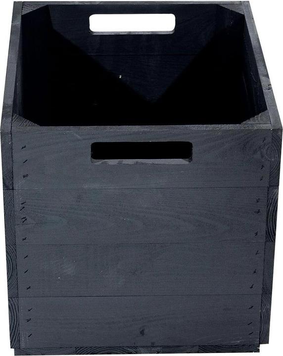 Actual product image Holz Zollhaus Storage Box Vintage Black, 33 x 38 cm (33 x 33 x 38 cm, 41.38 l)