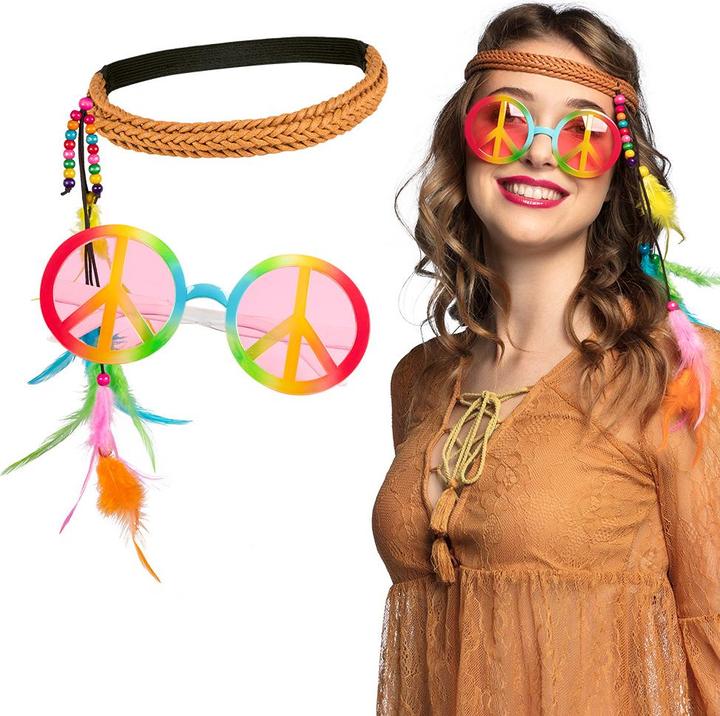 Produktbild Boland Hippie Bohemian Set: Stirnband und Partybrille