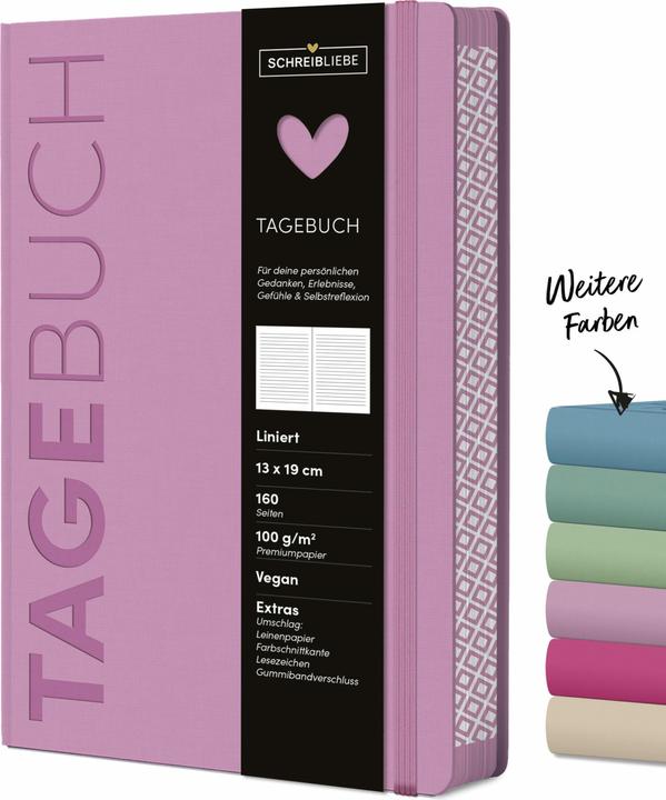 Actual product image Tagebuch Flieder (A5, Lined)