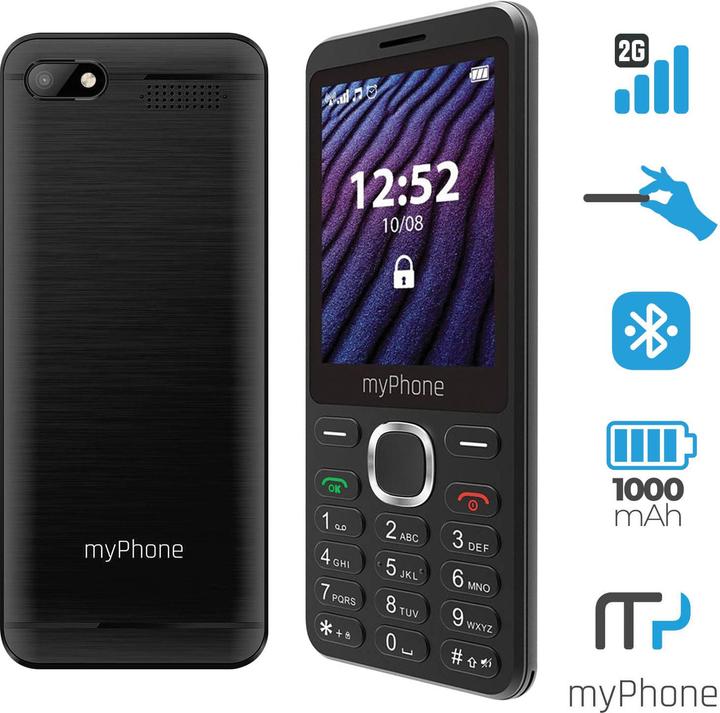 Image du produit Myphone Maestro 2 (2.8 pouces) téléphone avec appareil photo (32 Go, Noir, 2.80", SIM simple, 0.30 Mpx, 2G)