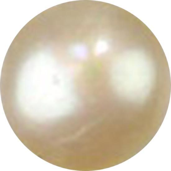 Star Piercing Kugel Perle weiss (Organisch, ohne Messing)