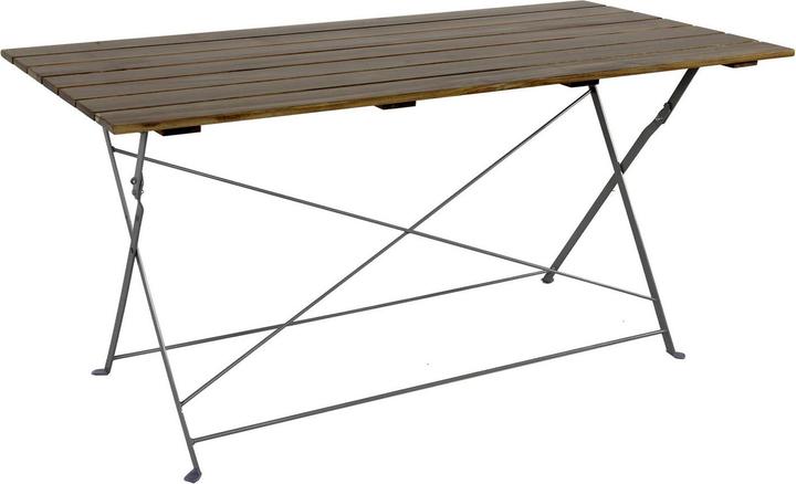 Produktbild Mojawo Biergarten Tisch Klapptisch Gartentisch Esstisch Akazie Stahl 120x70cm (120 cm)