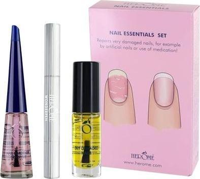Herome Nail Essentials Set Pink Treatment Kit for Post-Acrylic Care