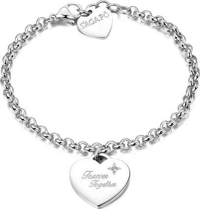 Sagapo S'Agapõ - Steel bracelet Be My Always Forever Together SBM16