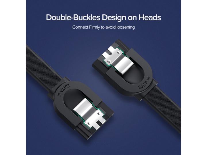 Actual product image Ugreen SATA 3.0 cable angled 90-degree