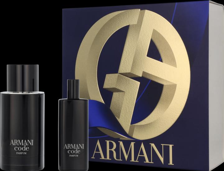 Actual product image Giorgio Armani Code Homme Le Parfum Set Eau de Parfum 75ml + Eau de Parfum 15ml (Eau de parfum, 1434.51 ml)