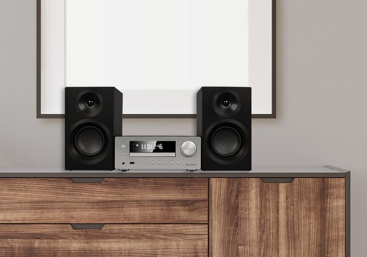 Produktbild Micro set met 2x25 watt vermogen, DAB+, Bluetooth en USB. (Bluetooth, WLAN, 1x 50 W)