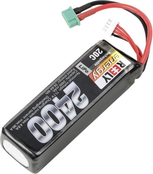 Actual product image Reely Model battery pack (LiPo) 11.1 V 2400 mAh Cell count: 3 20 C Softcase MPX (11.10 V, 2400 mAh)