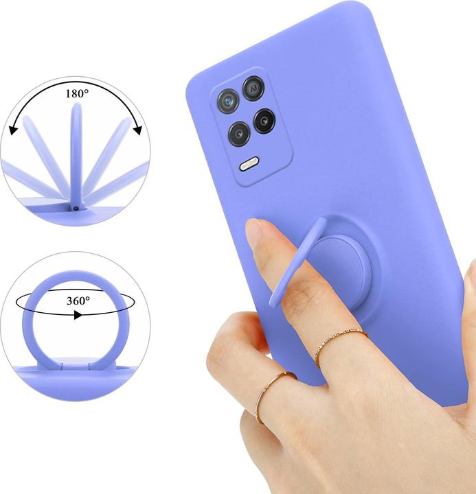 Actual product image Cadorabo TPU Liquid Ring Silicone Case Cover for Realme 8 5G / V13 / Q3 / Q3i / Narzo 30 5G (Realme V13, Realme Narzo 30 5G, Realme Q3i 5G)