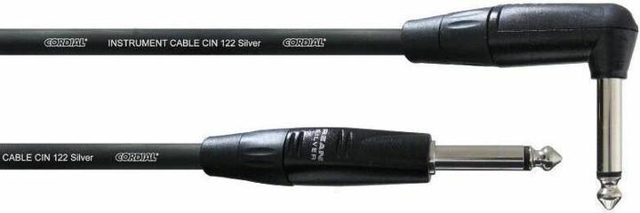 Image du produit Cordial Intro Cable 5 - Câble SilverLine pour instrument et guitare CII PR avec prise à angle droit (9 m, jack 6.3mm)
