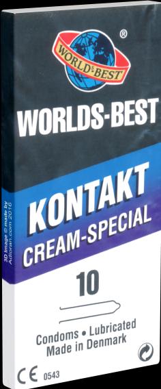 Actual product image World`s Best Worlds Best "Kontakt Cream Special" 10 true-to-the-touch condoms from Denmark (10 pcs.)
