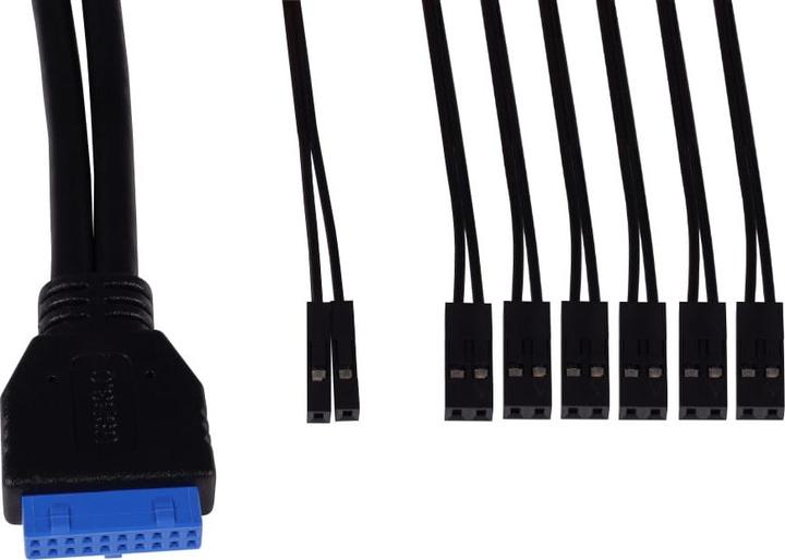 Produktbild Alphacool ES Front I/O-Panel mit USB 3.0 und Kabelsatz f??r Servergeh??use