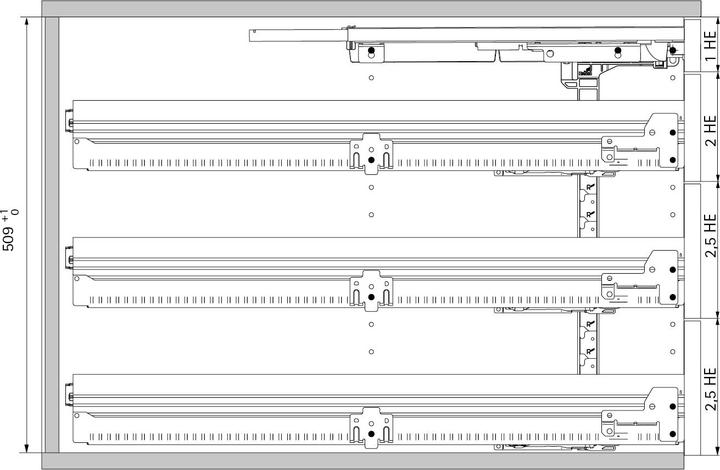 Actual product image Hettich Part-extension set