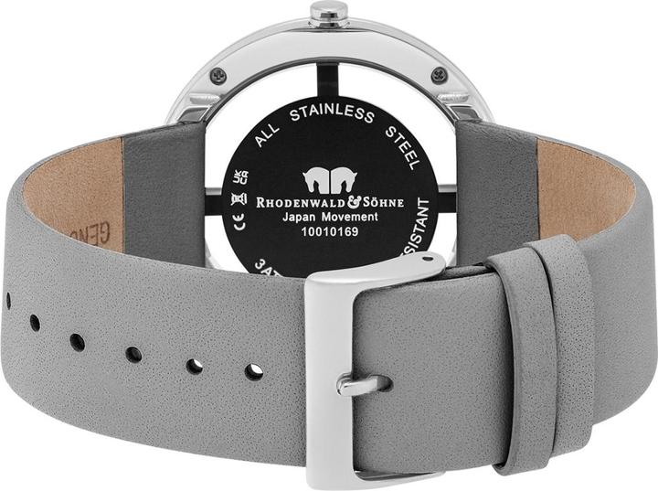 Immagine prodotto Orologio al quarzo da donna Lucrezia in vera pelle grigio - 5128 (Orologio da polso analogico, 42 mm)