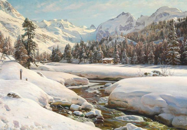 Actual product image D-Toys Puzzle 1000 Peder Mork Monsted, Winter landscape (1000 pieces)