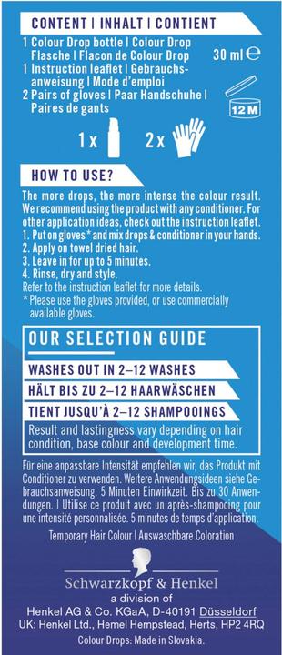 Produktbild Schwarzkopf Live Temporary Colour Drops (Blau)
