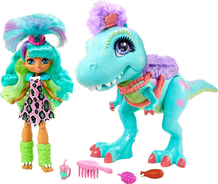 Image du produit Cave Club Rockelle & son T Rex - Mini-poupée - 4 ans et +
