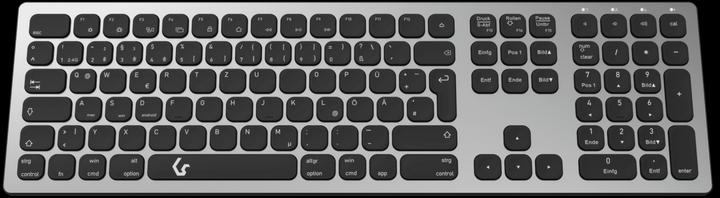 Actual product image KeySonic Full-Size Aluminum Keyboard, Bluetooth® & RF, for Win & macOS (DE, Wireless)