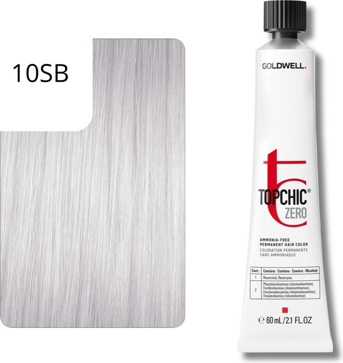 Actual product image Goldwell Topchic Zero Permanent Hair Colour (10SB - Extra Light Silver Blonde)