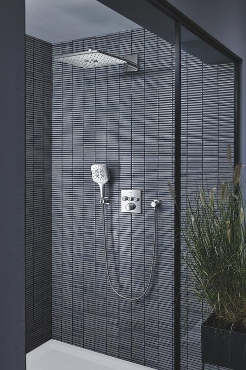 Actual product image Grohe Rainshower SmartActive 310 Cube overhead shower set (2 Beam types, 25 l/min)