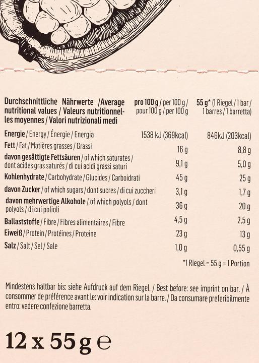 Image du produit KoRo Protein Bar Deluxe Vegan Framboise Choc (Framboise, 1 pcs, 660 g)