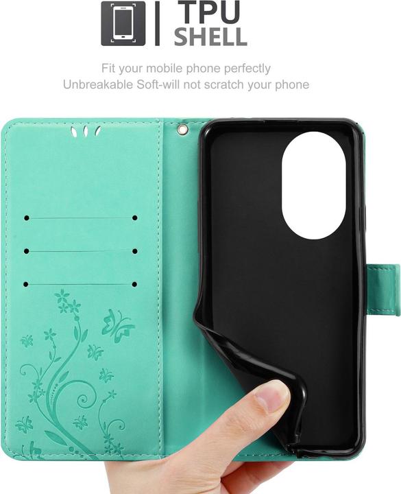 Produktbild Cadorabo Hülle für Honor 200 mit Blumen Muster (Honor 200 Pro)