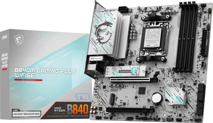 Produktbild MSI B840M Gaming Plus Wifi6E (B840,AM5,mATX,DDR5) (AM5, AMD B840, ATX)