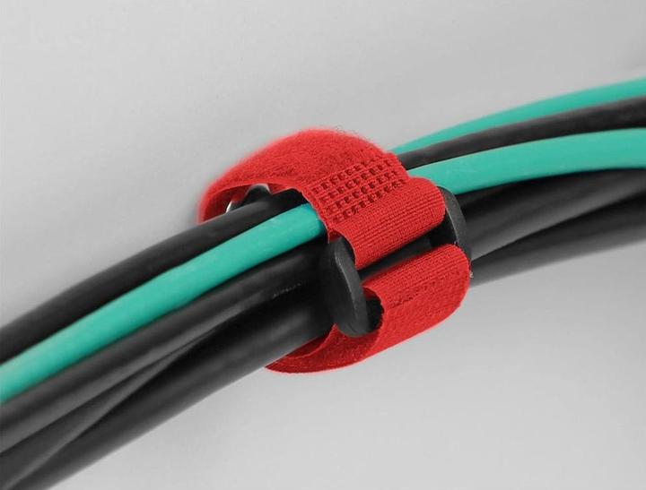 Image du produit Delock Serre-câbles velcro avec boucle et oeillet de fixation L 280 x l 38 mm rouge 3 pièces (Serre-câbles velcro, 280 mm, 3 pcs)