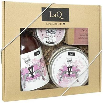 LaQ Set - Kocica 500ml + face wash mousse 100ml + face mask 50ml + body scrub (Haarpflege set)