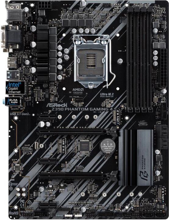 Produktbild AsRock Z390 Phantom Gaming 4 (LGA 1151, Intel Z390, ATX)