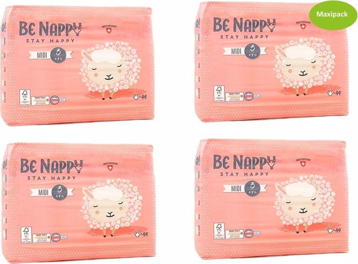 Produktbild Be Nappy Windel (Gr. 3, Monatsbox, 176 Stück)