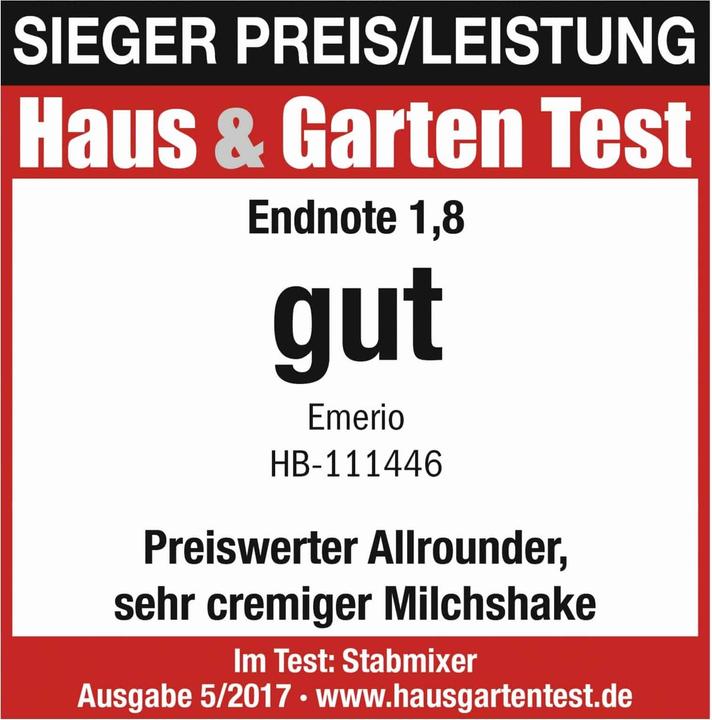 Nährwerte und Zutaten Emerio Stabmixer
