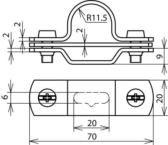 Actual product image Dehn Conductor holder for HVI conductor D 23mm 275239