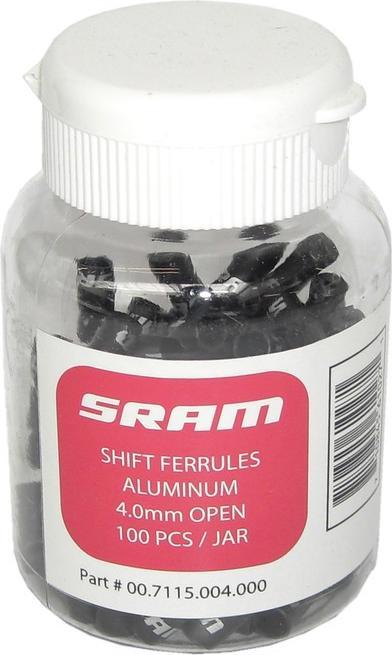 Sram Shift Ferrules 4.0mm, aluminium, open, (100 pièces)