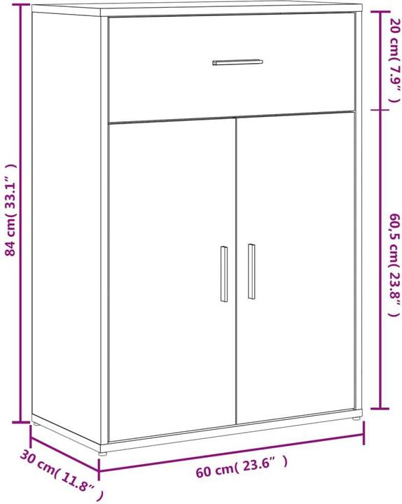 Produktbild VidaXL Sideboard (60 x 30 x 84 cm)