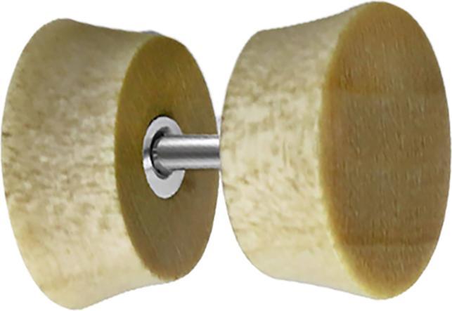 Produktbild Star Piercing Fake Plug aus Krokodilholz (ohne Messing, Organisch)