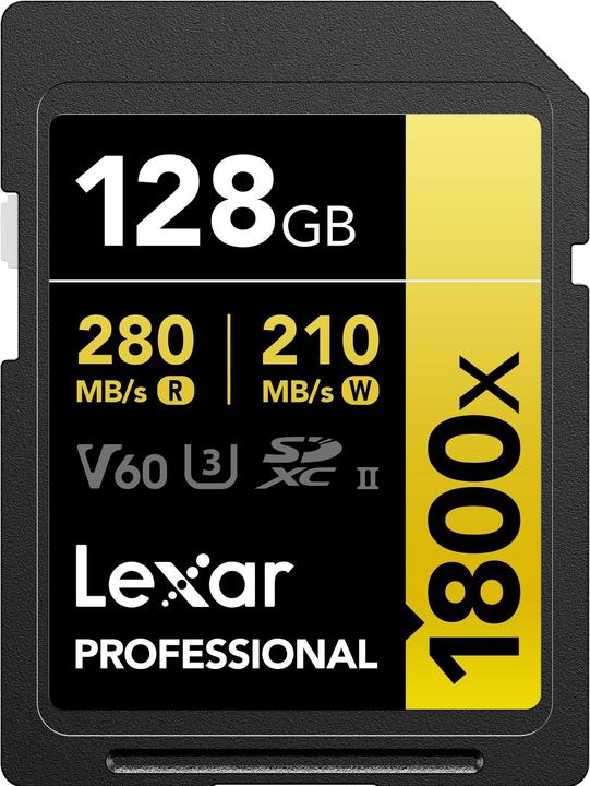 Lexar Pro 1800x R270 SDXC (128 GB, SDXC, U3, UHS-II)