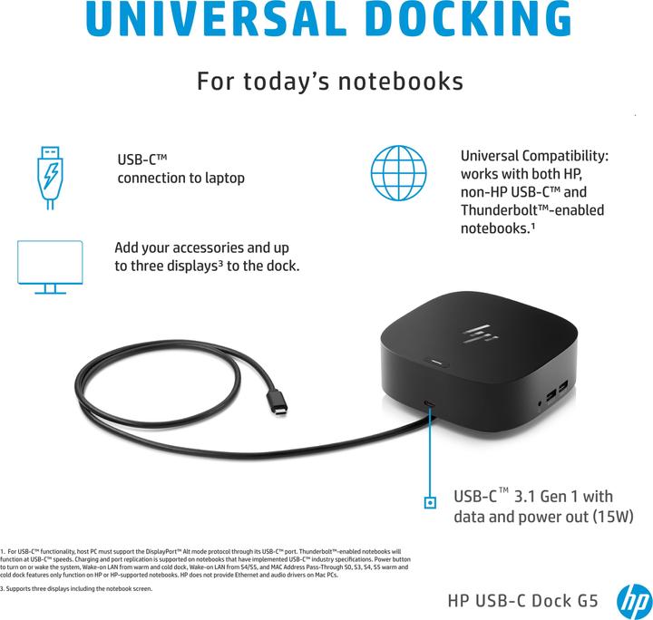 Productafbeelding HP G5 Universeel dok (USB-C, 10 Havens)