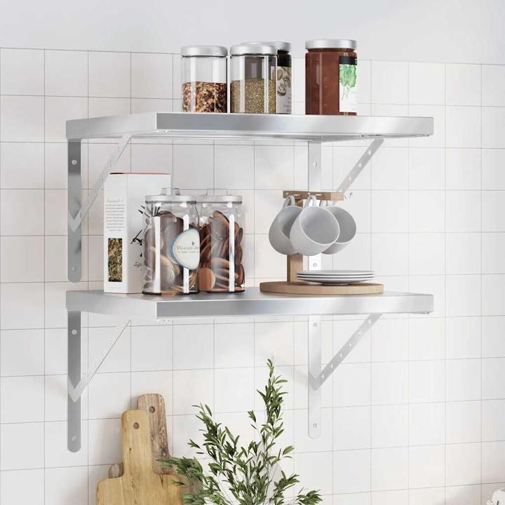 Produktbild VidaXL Wandregale 2 Stk. 50 x 40 cm Edel (50 x 40 x 3 cm)