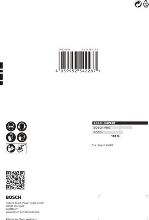 Actual product image Bosch Professional Zubehör Expert C470 Sandpaper with 6 holes for orbital sander, 115 x 107 mm, G 40, 10 pcs. (40)