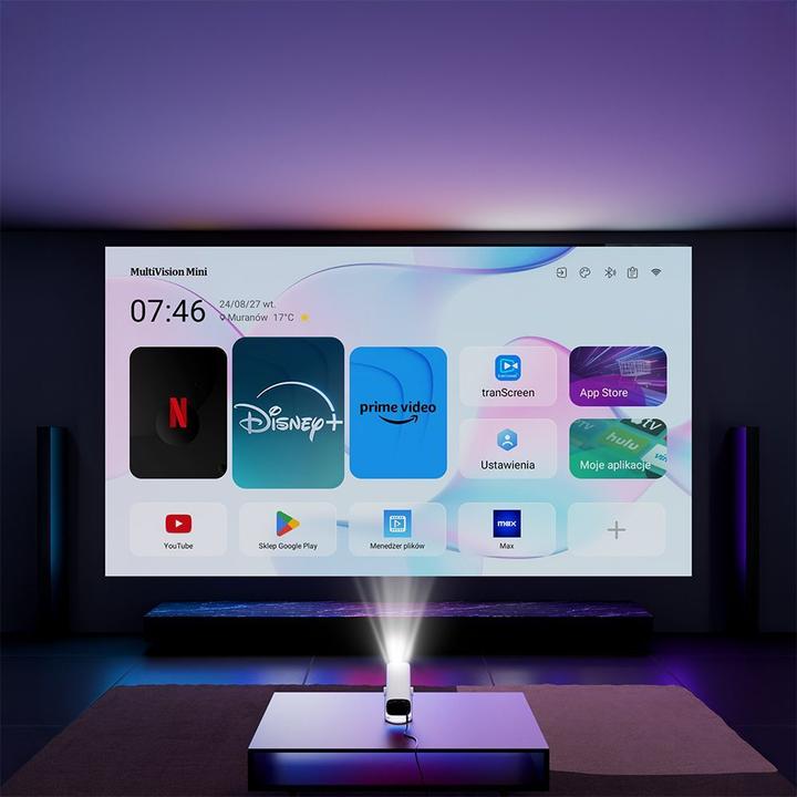 Actual product image Manta PMA202A24 MultiVision Mini Smart Projector (8K, 250 lm)