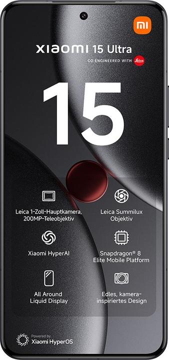 Actual product image Xiaomi 15 Ultra (512 GB, Black, 6.73", Dual SIM, 50 Mpx, 5G)