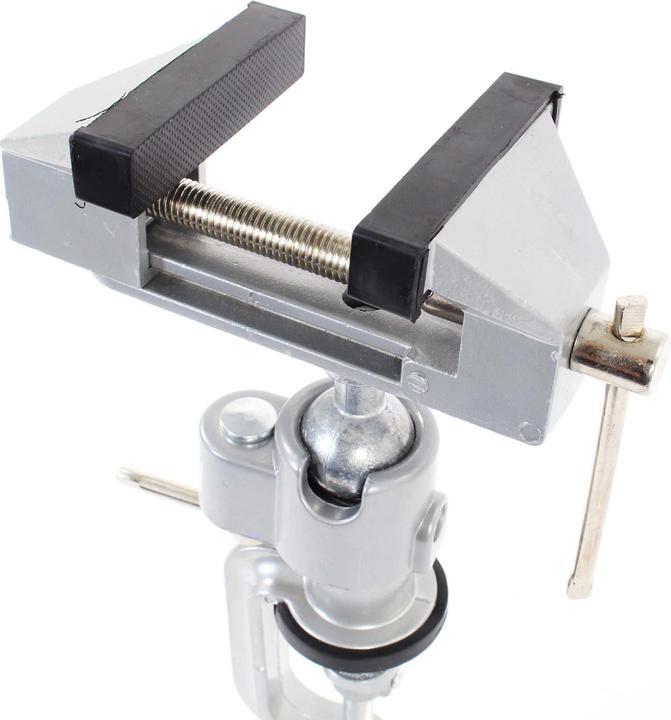 Actual product image XPOtool Mini Vice 360° Swivelling Aluminium Bench Vice with 50mm Jaw Width for Workbench Workshop (50 mm)