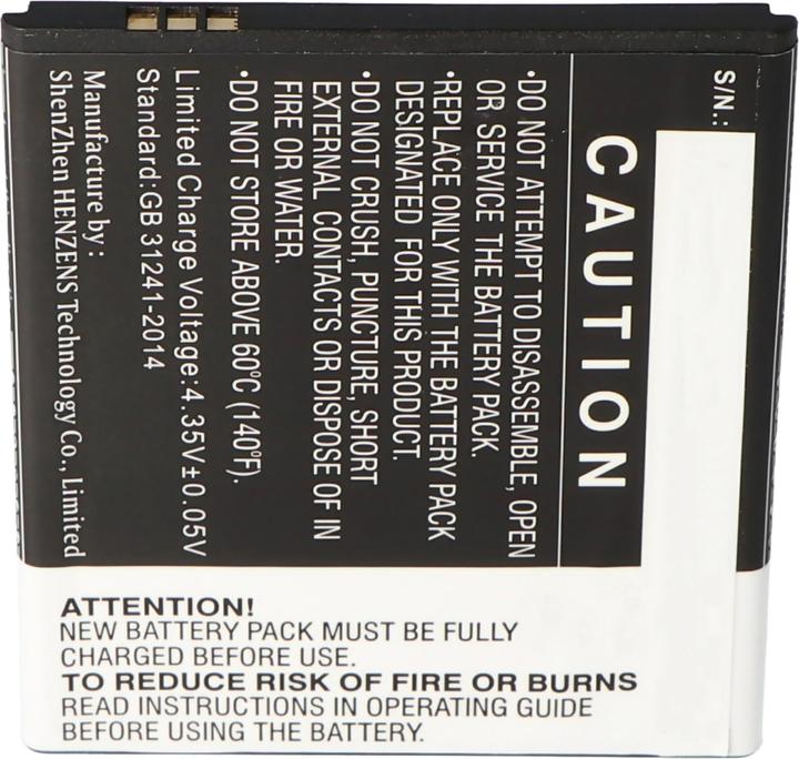 Actual product image CS Cameron Sino Battery KAZAM Tornado 2, Tornado 2 5.0 Battery KTT50, KTT50-GHABD002643